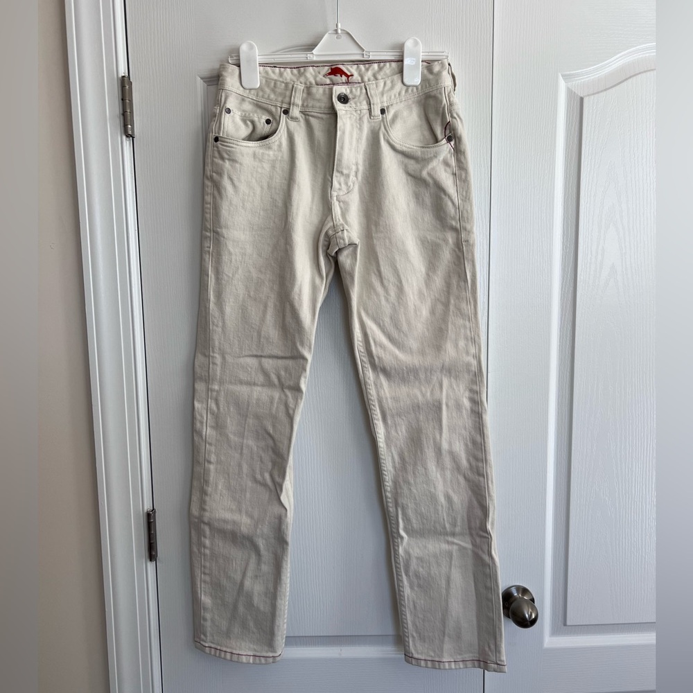 Tommy Bahama Vintage Slim Cream Colored Jeans 30x31.5